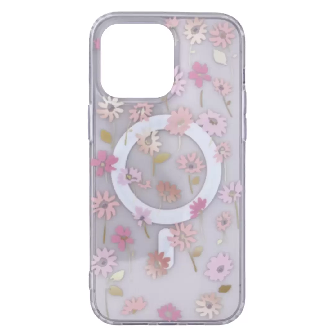 iPhone 14 Designed Case MagSafe Graceful Pink Floral